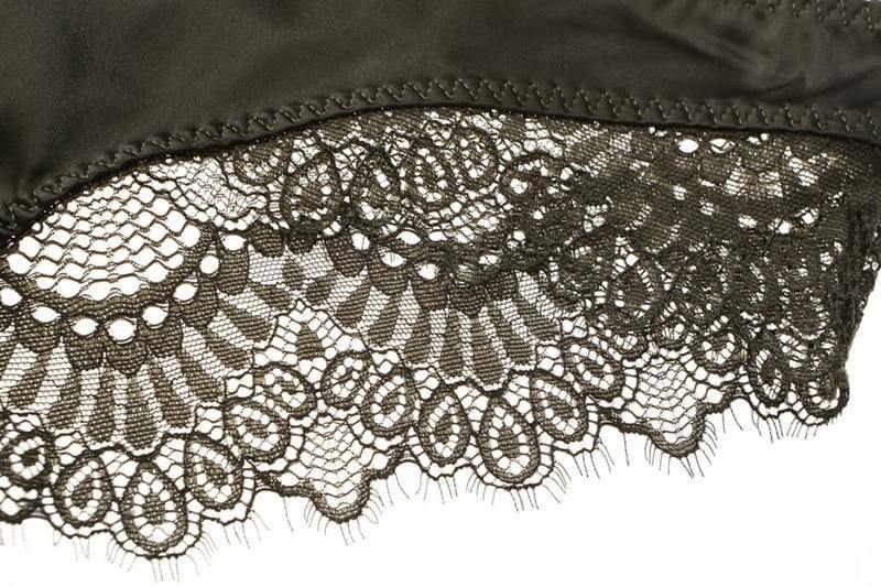 Lace Plunge See Through Underwire Bra And Panty Sets - Okay Trendy