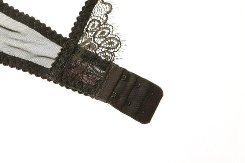 Lace Plunge See Through Underwire Bra And Panty Sets - Okay Trendy