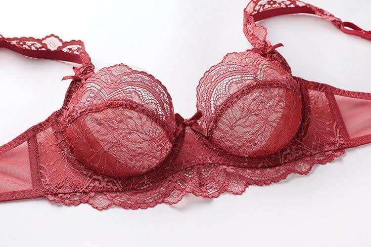 Floral Sheer See Through Bra And Panty Sets Plus Size - Okay Trendy