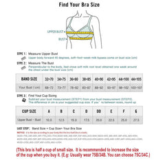 Size Chart For Plus Size Lift Up Backless Strapless Plunge Bra