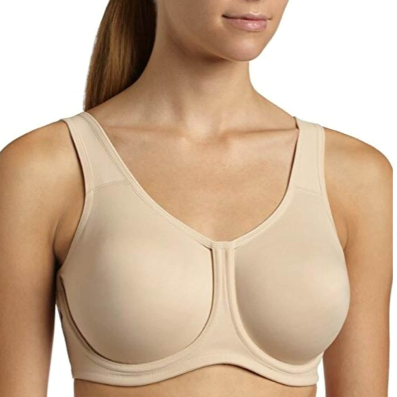 High Impact Underwire Double D Bra - Skin / dd / 34