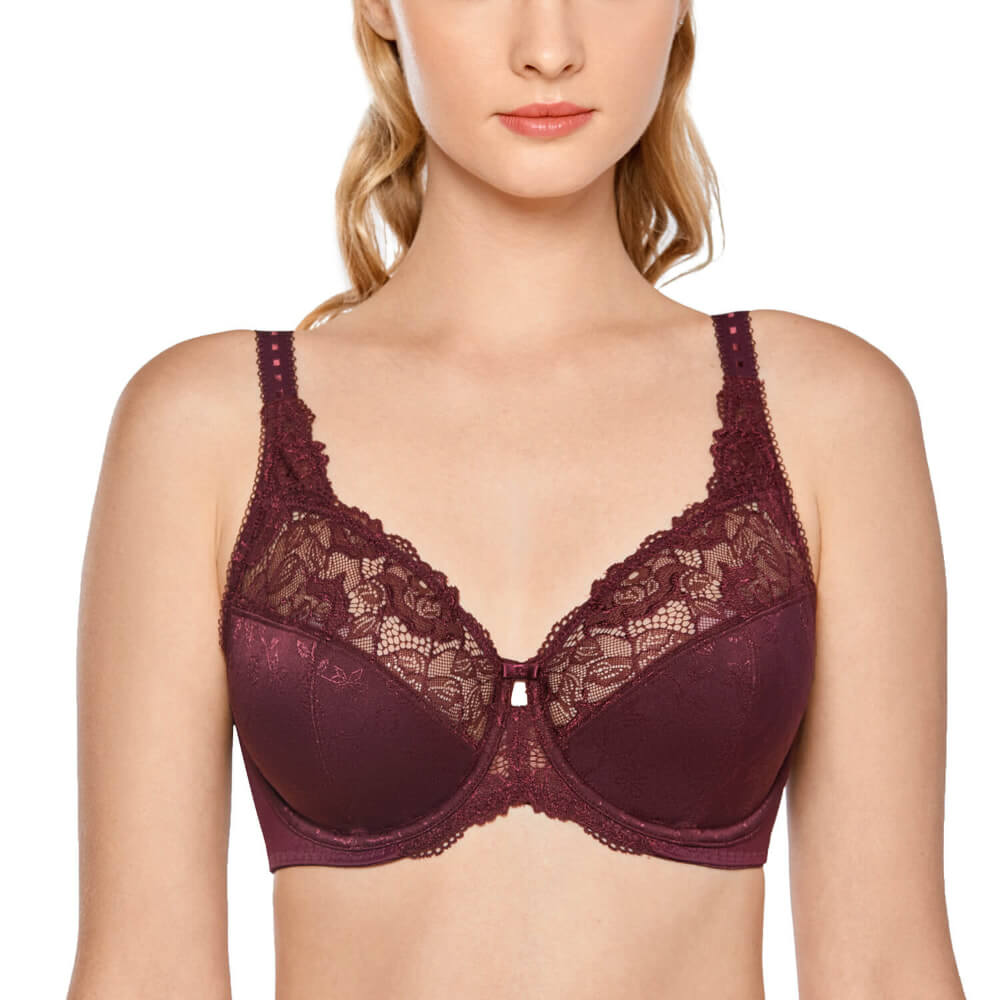 38B Bra Size Full Coverage Underwire Lace Bra - Okay Trendy