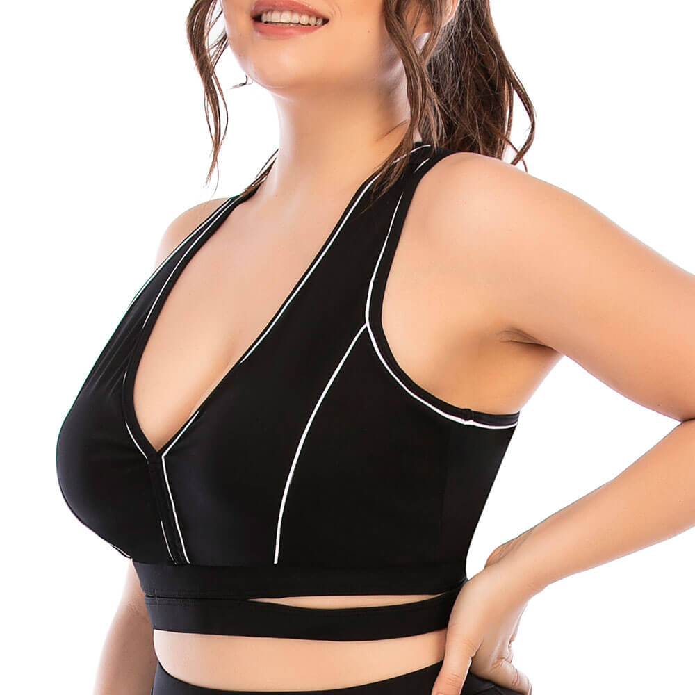 Women Large Size Leggings and Sports Bra Set - Okay Trendy