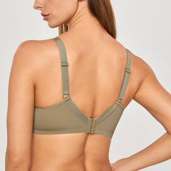 Floral Lace Full Coverage Pus Size See Through Bra