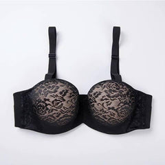 Sexy Lace Plus Size Strapless Bra