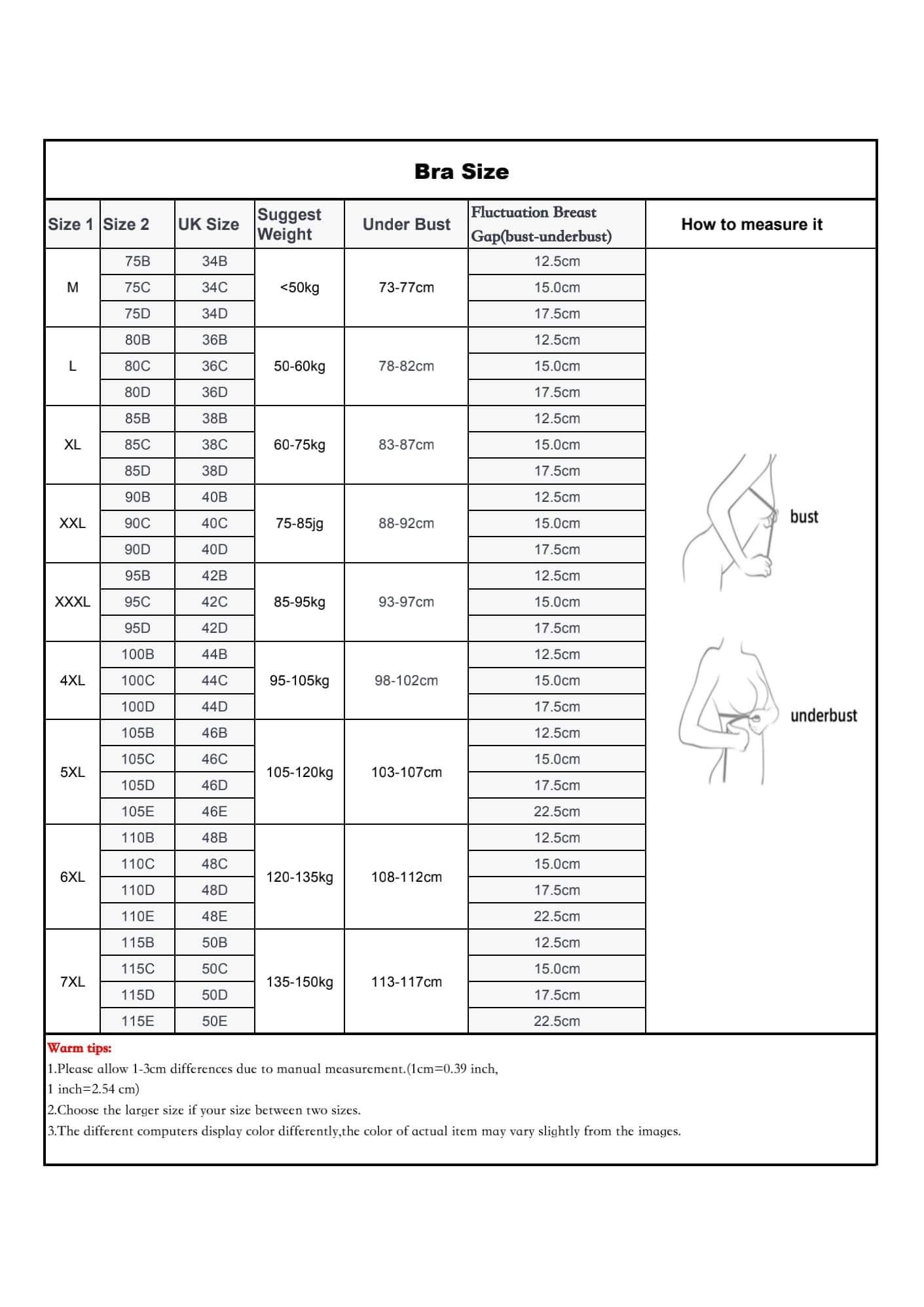 M- 7XL Convertible Bandeau Invisible Push Up Bra - Okay Trendy