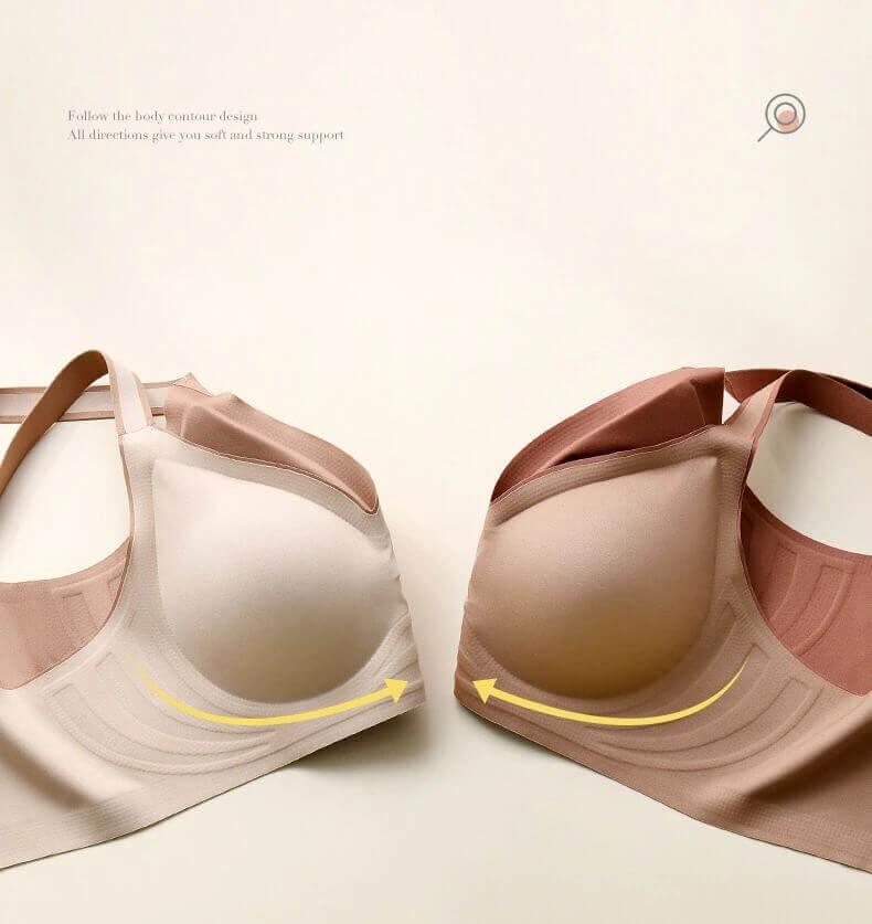 3D Latex Wireless Push Up Bra 32A-40D - Okay Trendy