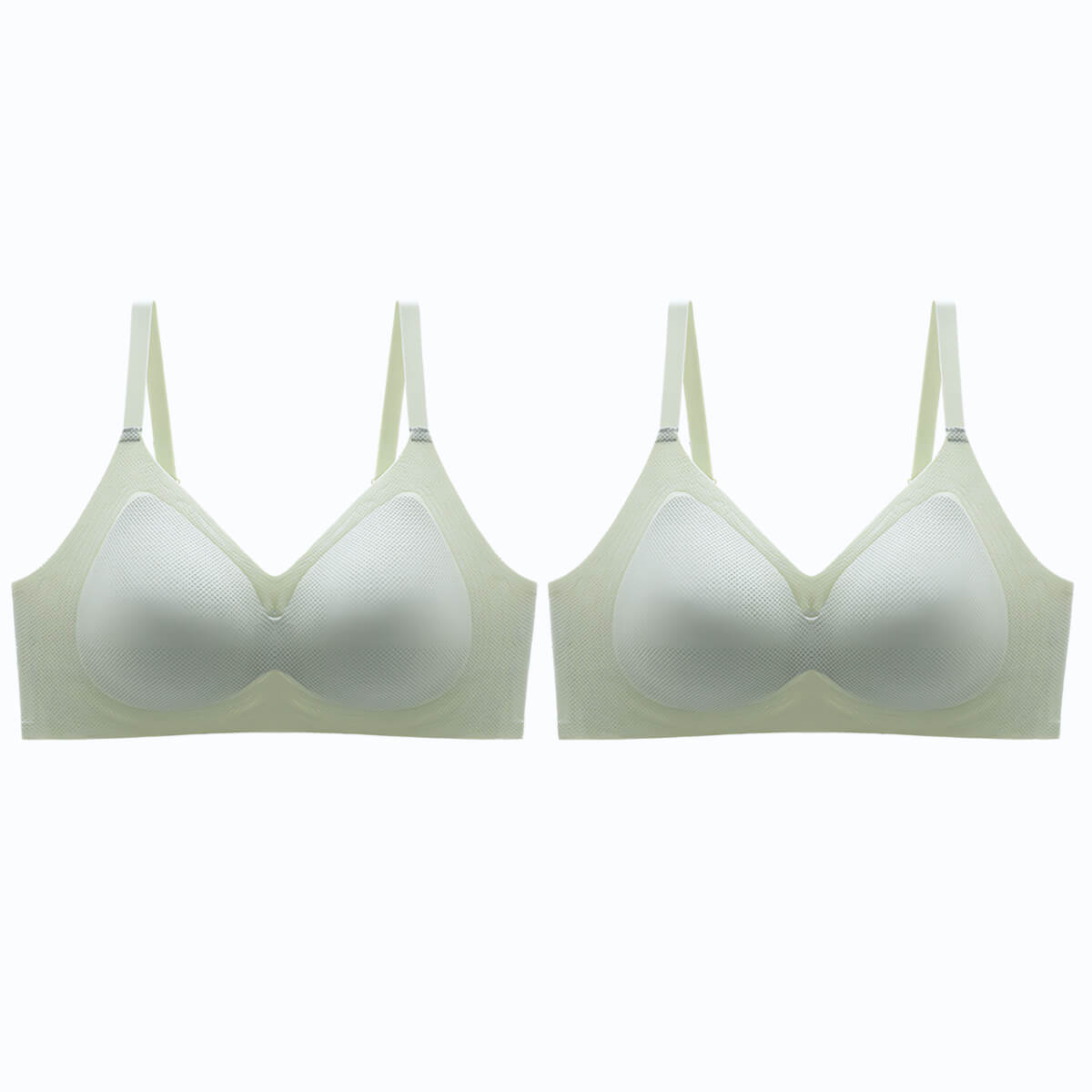 Essentials Women's Lightly Lined Plunge Bra, Pack of 2