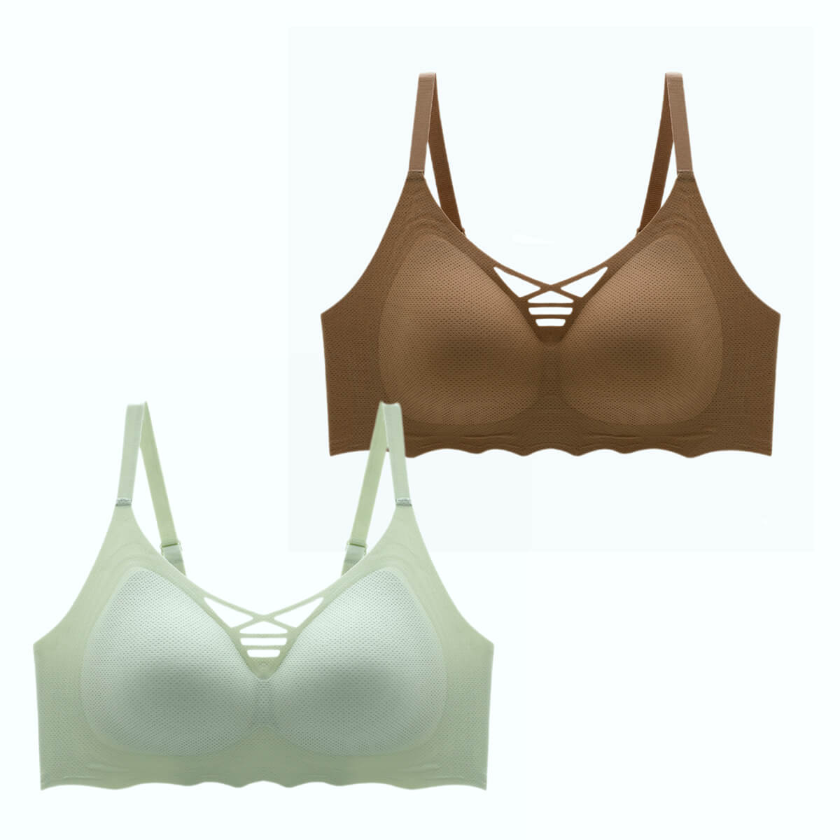 Women's Pack of 6 Solid Color Soft Pad Supportive Full Cup Bra Set