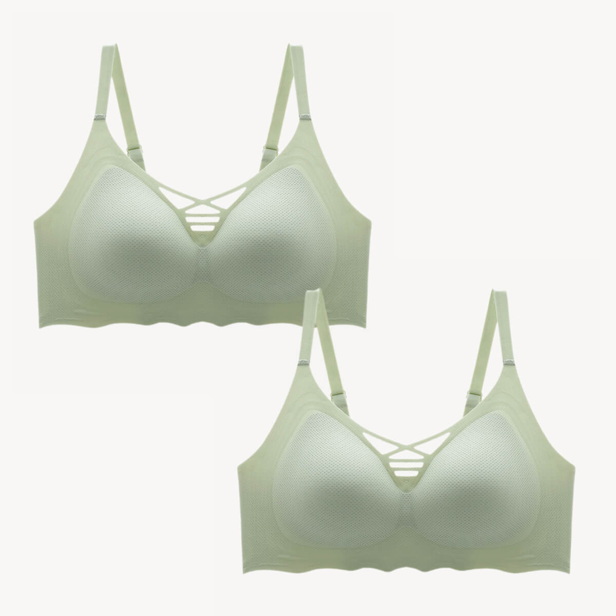 Buy ZITIQUE Women's Non-wired Breathable 3/4 Cup Bra - Light Green 2024  Online
