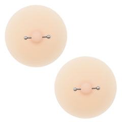 2 Pcs Silicone Nipple Cover with Piercing, Waterproof, Reusable Pasties