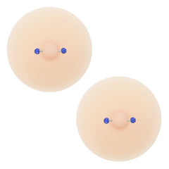 2 Pcs Silicone Nipple Cover with Piercing, Waterproof, Reusable Pasties