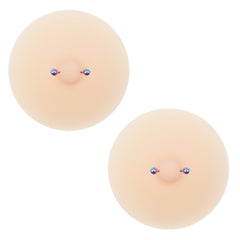 2 Pcs Silicone Nipple Cover with Piercing, Waterproof, Reusable Pasties