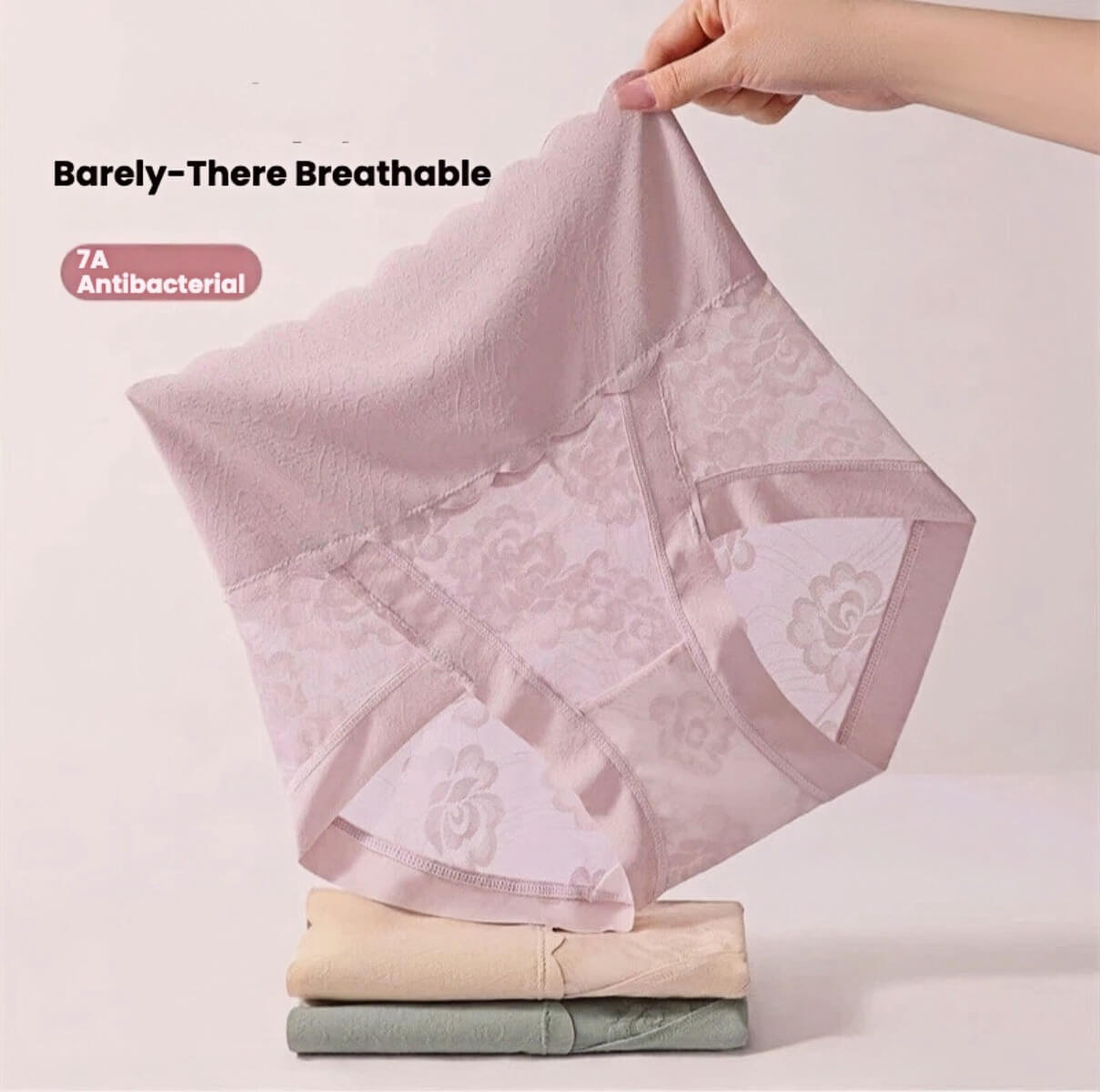 3-Pack High Waist Lace Briefs for Women