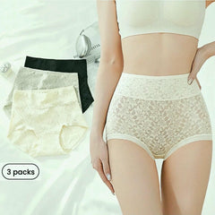 3-Pack Tummy Control & Butt Lifting  Sexy Lace Ladie's Briefs 42.5-100KG