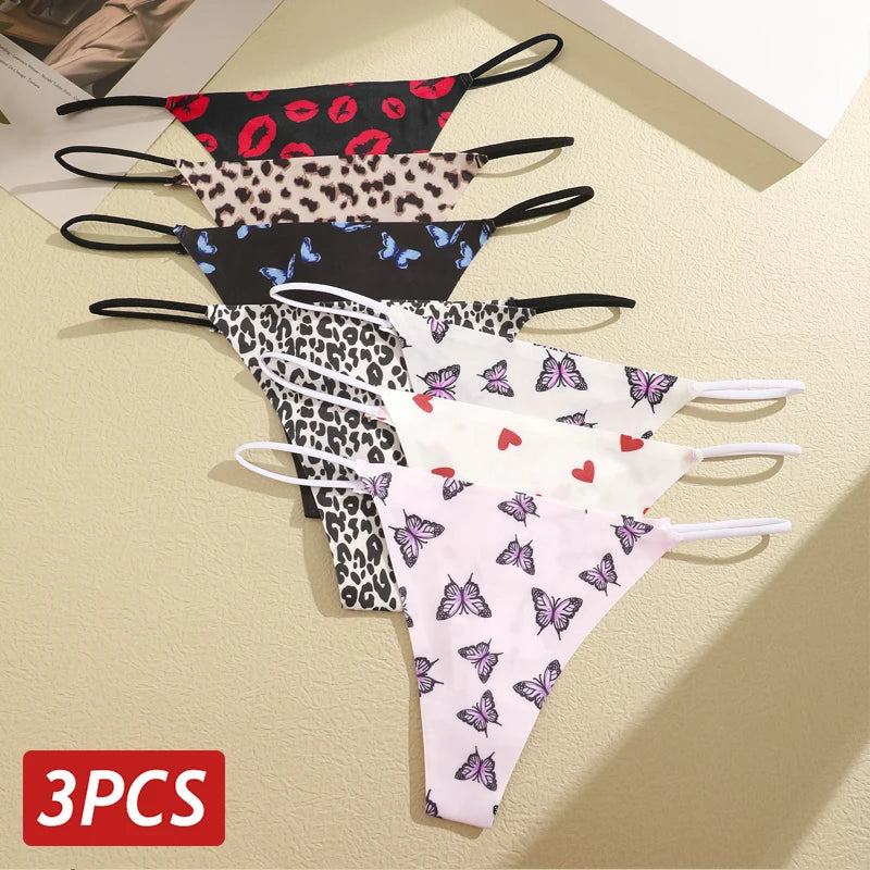 3PCS/Set Fashion Printting Thong Underwear