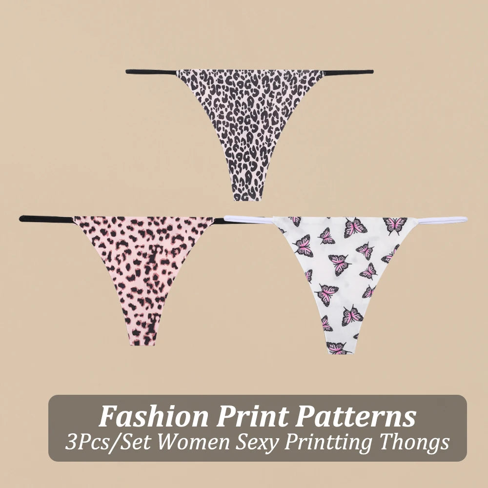 3PCS/Set Fashion Printting Thong Underwear