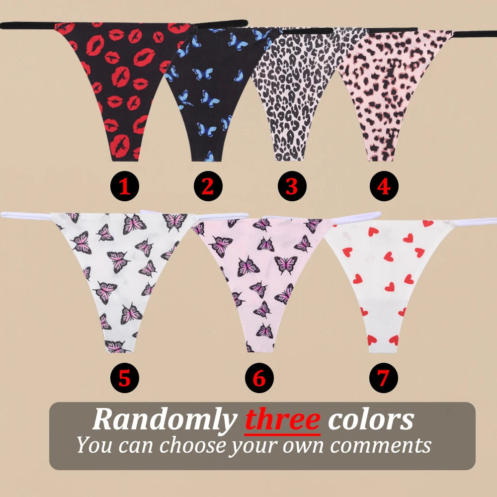 3PCS/Set Fashion Printting Thong Underwear