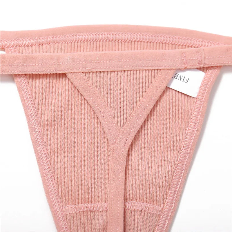 7Pcs/set Women Sexy Cotton Thongs