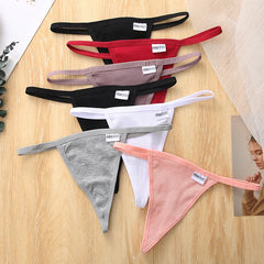 7Pcs/set Women Sexy Cotton Thongs