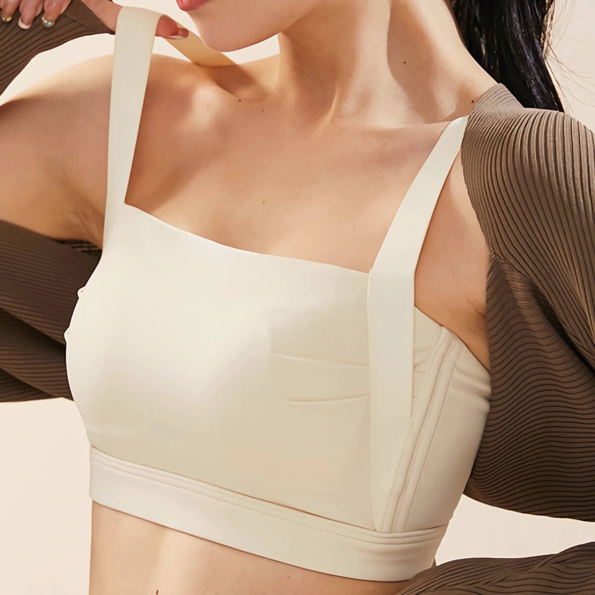Anti-Sag Thin Full Cup Minimising Sports Bra