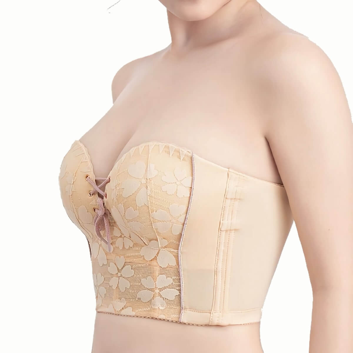 Flawless Support and Comfort: Anti-Slip Strapless Longline Bra