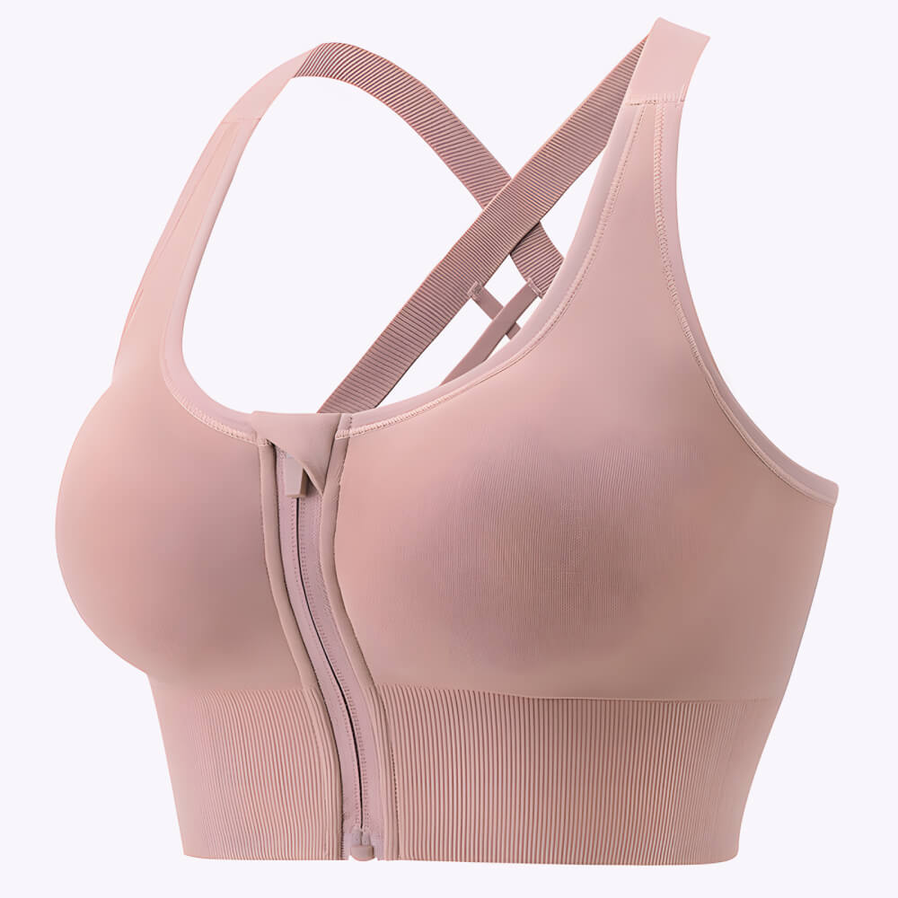 Anti-shock Padded Push Up Front Clasp Sports Bra