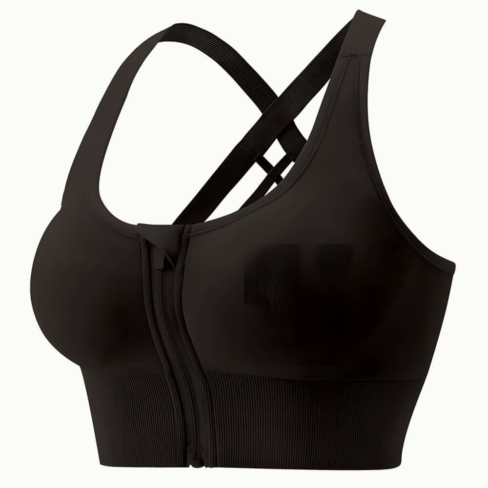 Anti-shock Padded Push Up Front Clasp Sports Bra