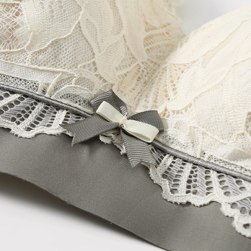 Comfort Lace Silk Bra for B C D E Breast