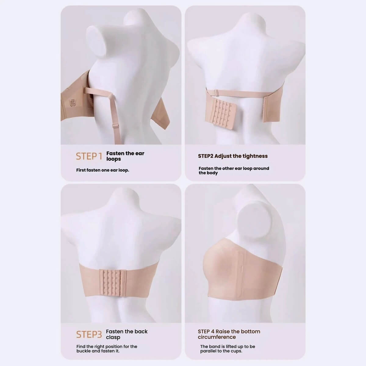 Comfortable Breathable Strapless Bra for B-G Cup - Plus Size Seamless Bandeau, Anti-Sagging Retractable Support Underwear