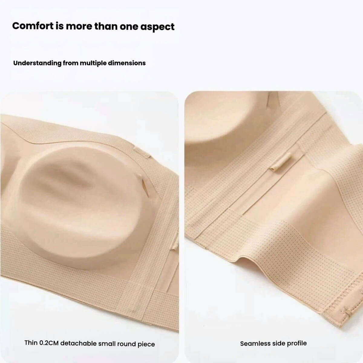 Comfortable Breathable Strapless Bra for B-G Cup - Plus Size Seamless Bandeau, Anti-Sagging Retractable Support Underwear