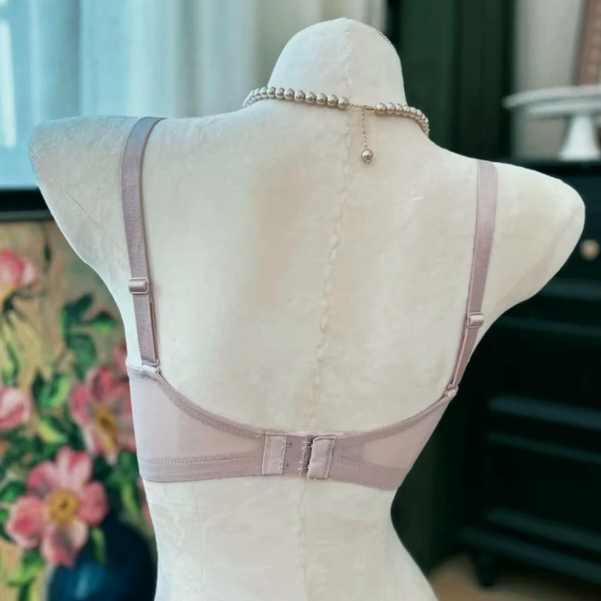 Convertible Plus Size Minimizer B-F Lace Ultra-Thin Bra, Soft Underwire Backless Brassiere