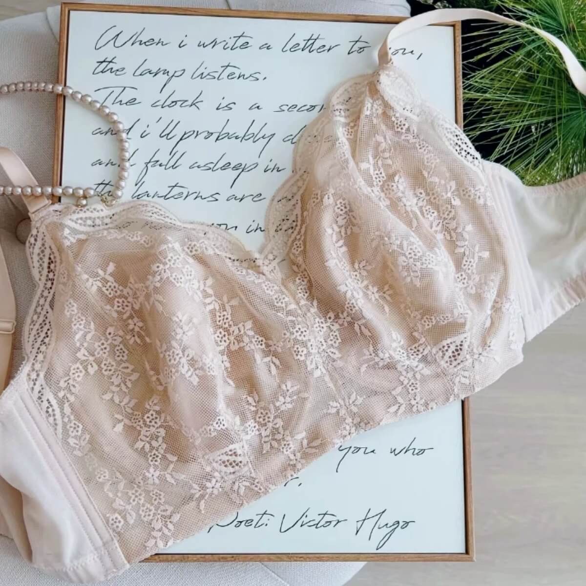 Convertible Plus Size Minimizer B-F Lace Ultra-Thin Bra, Soft Underwire Backless Brassiere