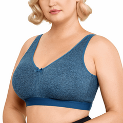 Womens Balconette Bra Plus Size Full Coverage Tshirt Seamless Underwire  Bras Back Smoothing Oatmeal Heather 34E