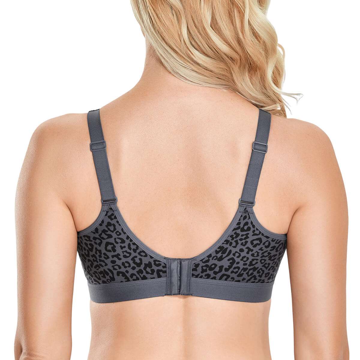Women's Bra Wirefree Cotton Bra, Sleeping Underwear Soft Cup Plus Size Bra  Full Coverage Bralette (Color : Gray, Size : 48D)