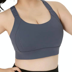 Cross Back Adjustable Strap Sports Bra​