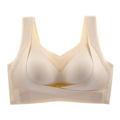 Cross Over Seamless Lift Up bra for Large Breast