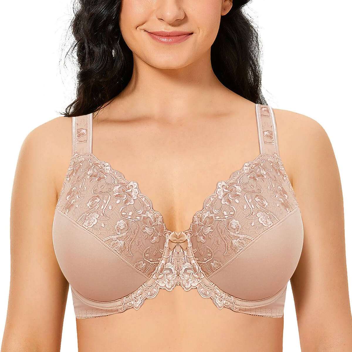 Smooth Full Minimizer Bra Figure Large Busts Underwire Embroidery