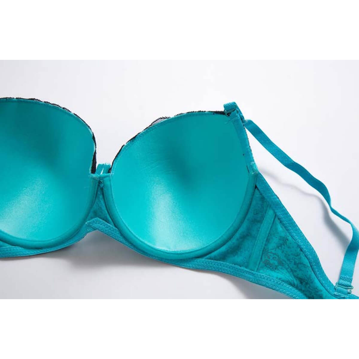 Floral Lace Underwire Bra & Thong Set - Padded Molded Cup Lingerie