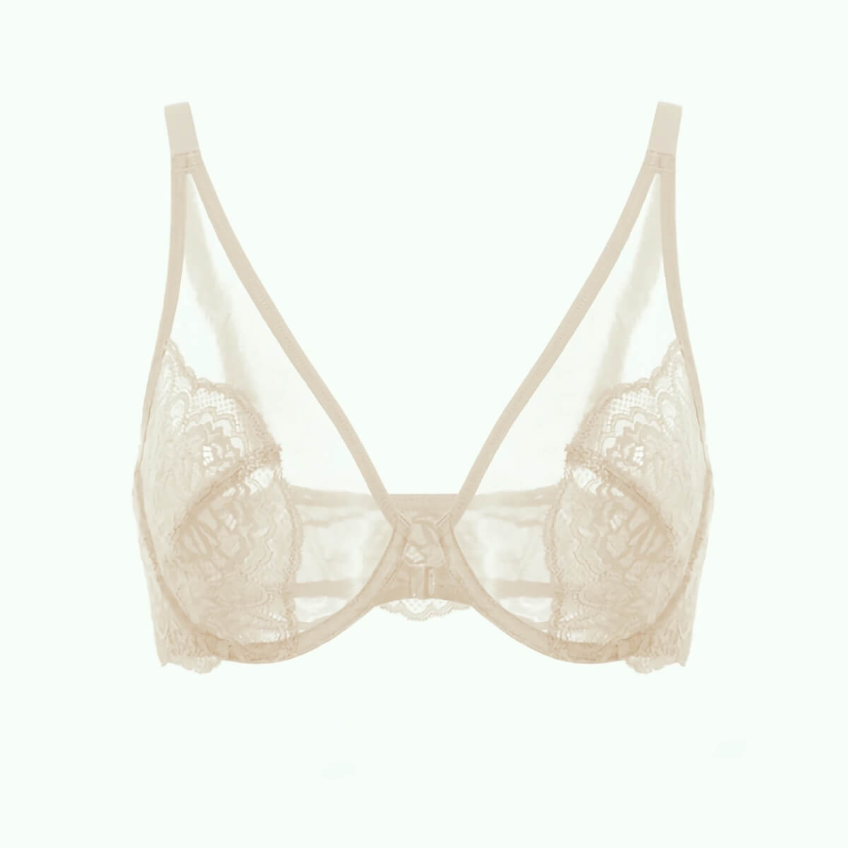Front Closure Floral See Through Lace Bra – Okay Trendy