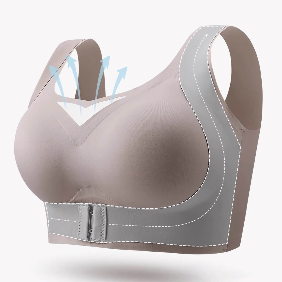 Front Closure Minimizer Bra for Large Breast