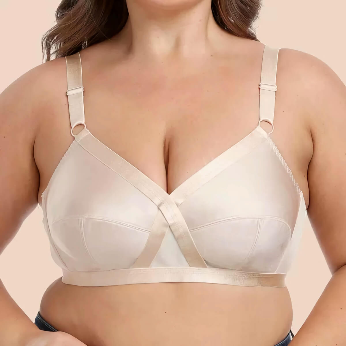 Full Coverage Unlined Cross Your Heart Bra