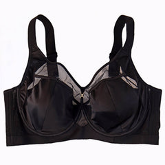 Full Figured Bra C D E Cup, Full Coverage Minimizer, Wire-free Anti-sagging, Everyday Lace Plus Size Bra