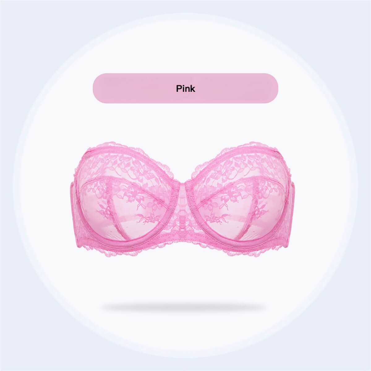 Half Cup Strapless Bra for Big Boobs | Minimizing Design with Secure Silicone Trim