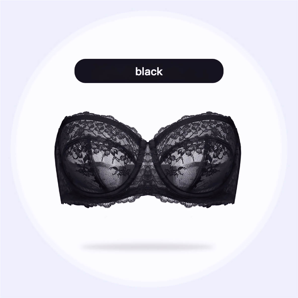 Half Cup Strapless Bra for Big Boobs | Minimizing Design with Secure Silicone Trim
