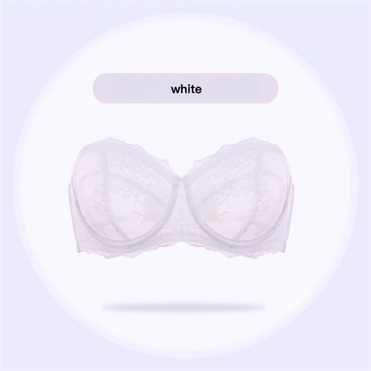 Half Cup Strapless Bra for Big Boobs | Minimizing Design with Secure Silicone Trim