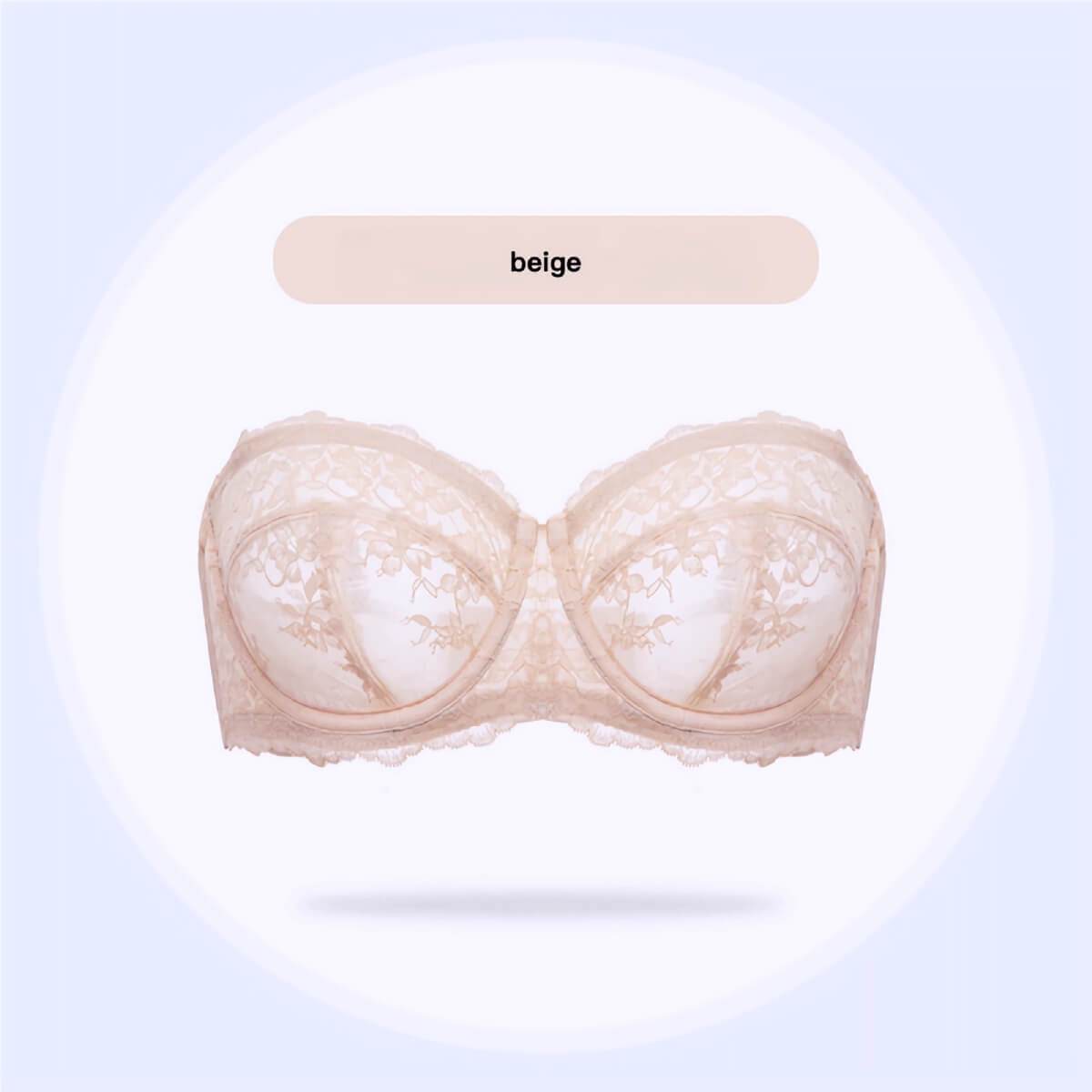 Half Cup Strapless Bra for Big Boobs | Minimizing Design with Secure Silicone Trim