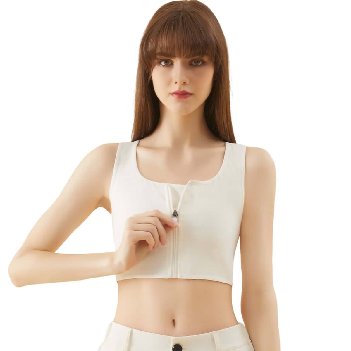 Ice Silk Seamless Front Closure Wireless Back-support Bra For