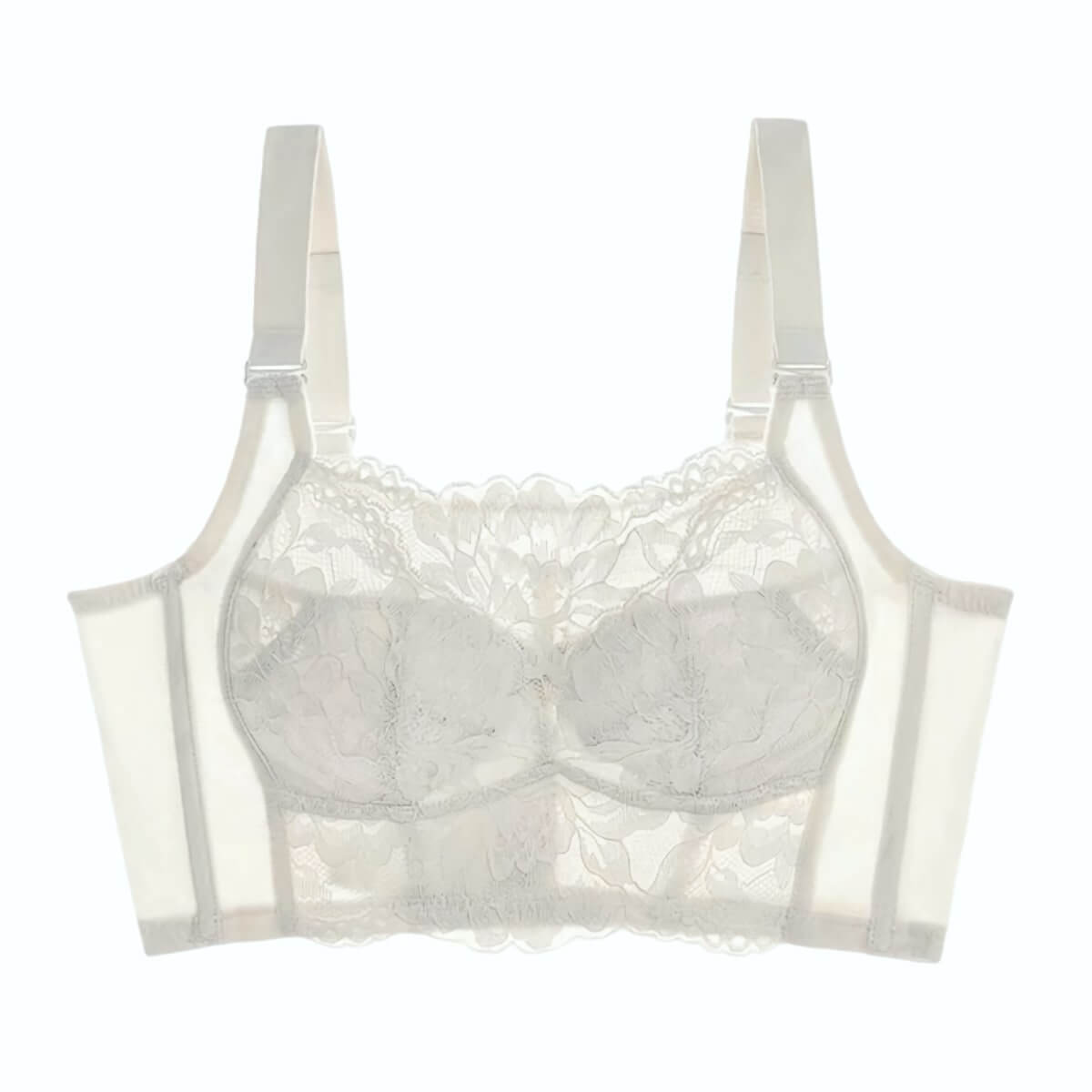 Plus Size Vest Bras for Fat Women Large Breast Lace Minimizer Bra Ladies  Wireless Full Cup Bra Bralette (Color : Black, Size : 75/34D)
