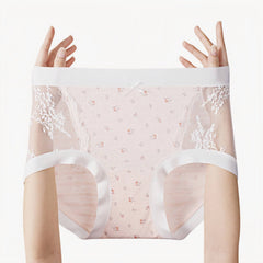Lace Floral Cotton Women's Briefs 4-Pack 40-100kg